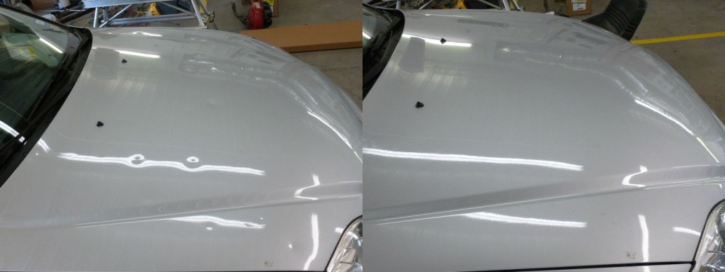 2000 Honda Civic with Hail Damage Before and After Paintless Dent Repair